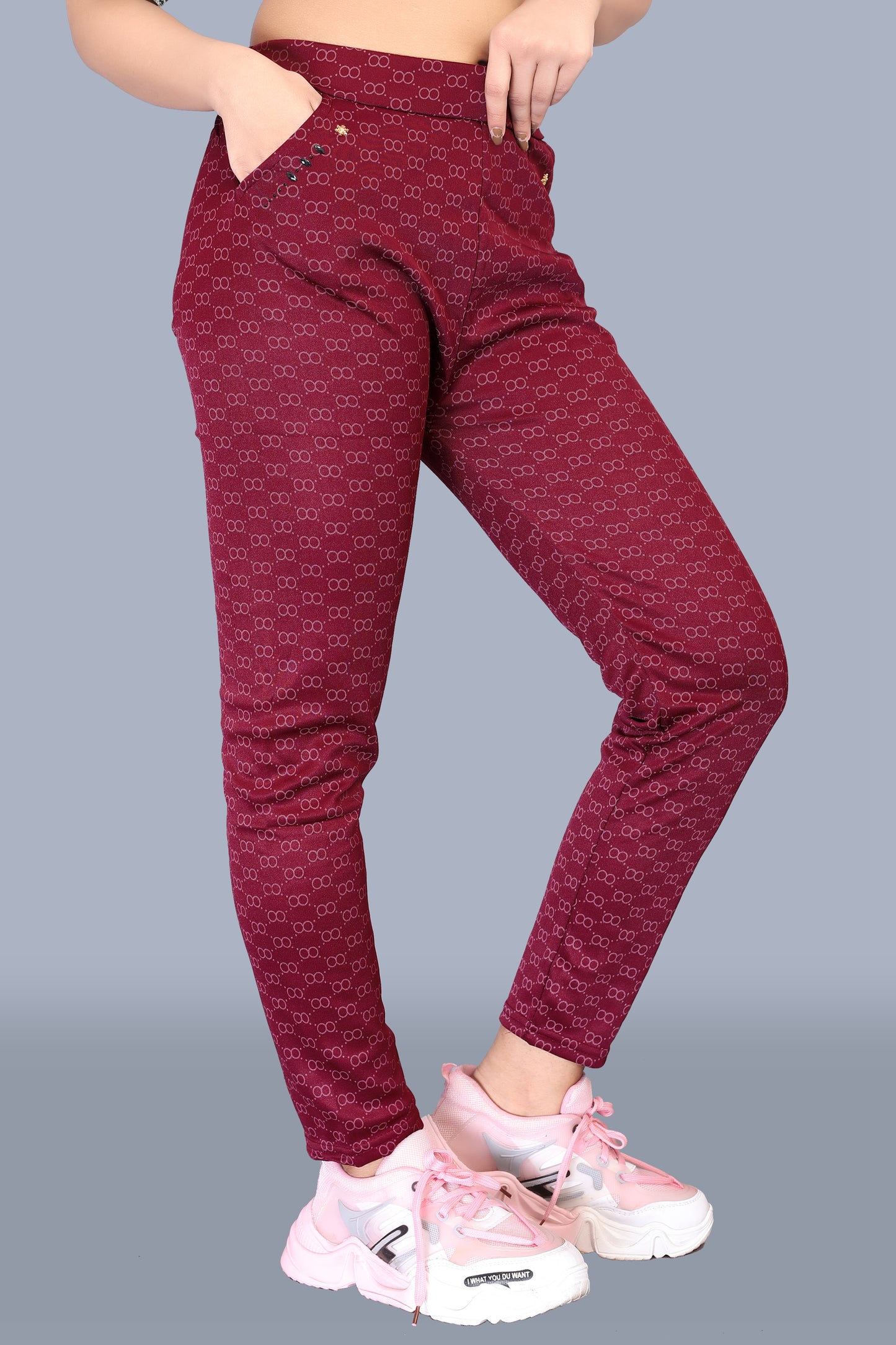 Women's Fancy Printed Pant with Pockets