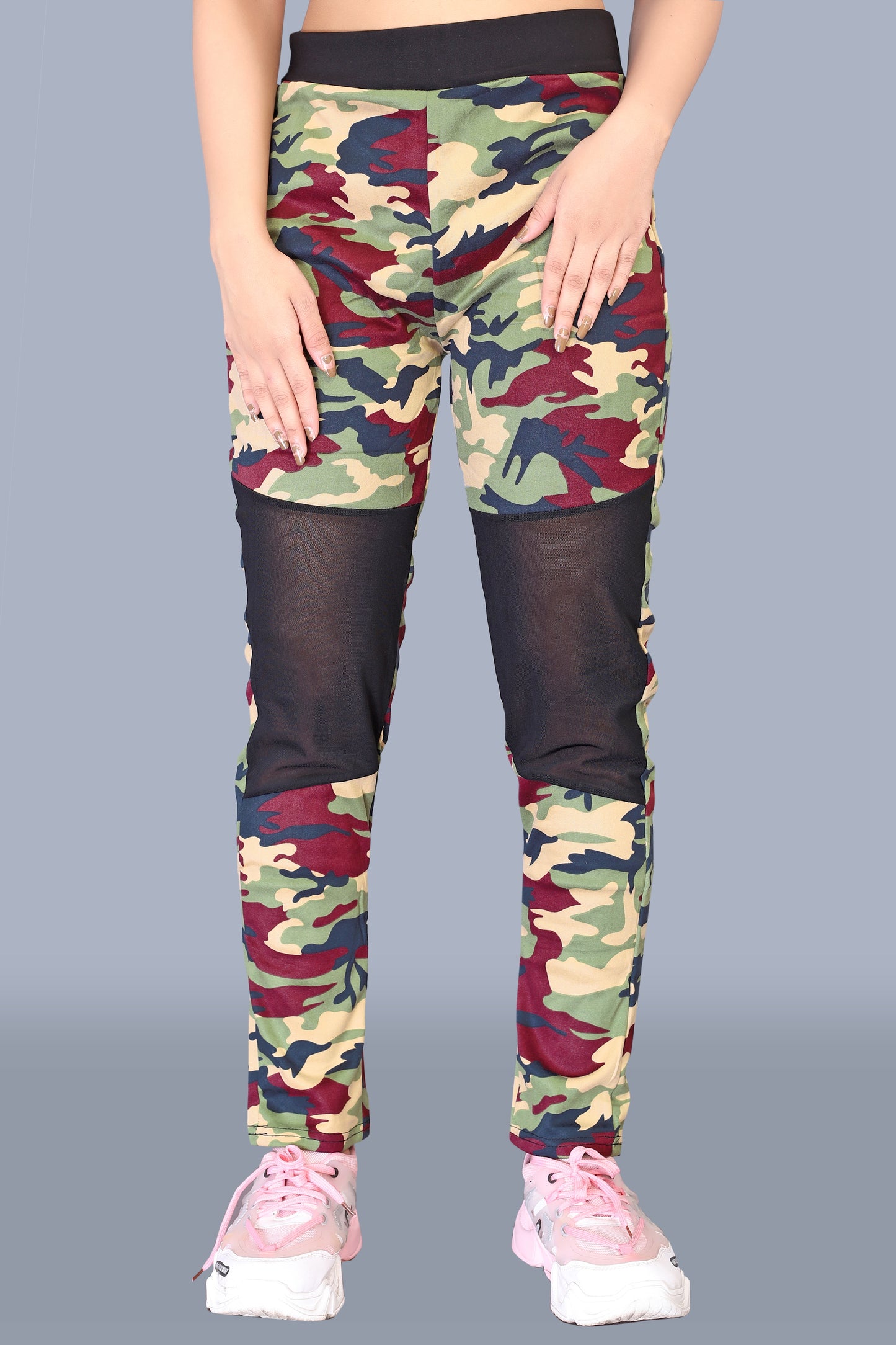 Women's Stylish Camouflage Print Net Pant