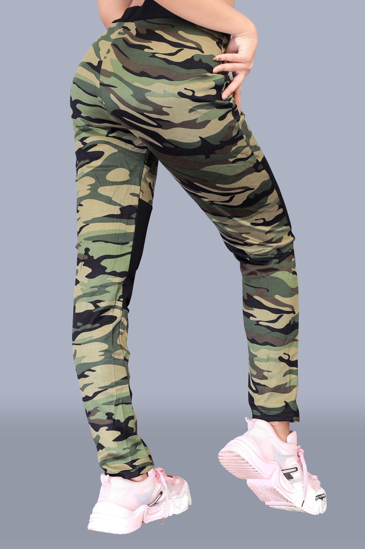 Women's Sports Army Print Net Pant